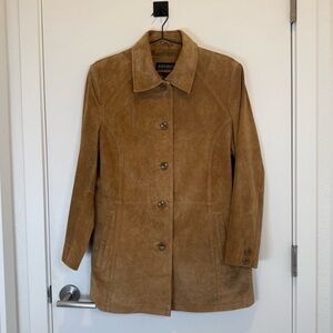 Vintage tan suede button down Bernardo jacket